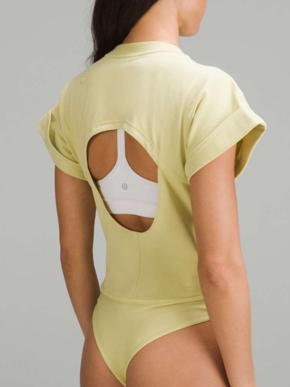Lululemon Heavyweight Cotton T-Shirt Bodysuit- Finch Yellow- Medium